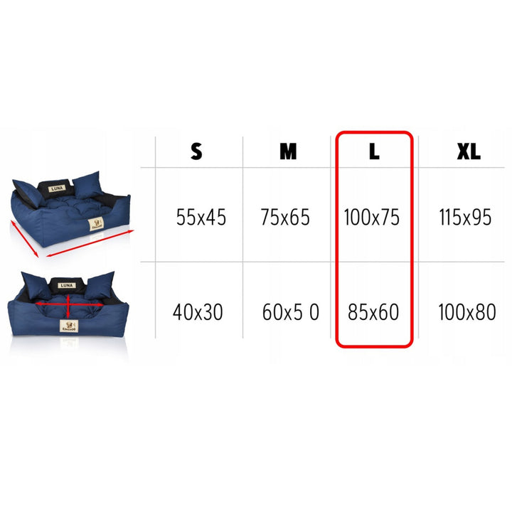 Pat mare pentru câini și pisici 100 x 75 gri închis - Kingdog mărimea L