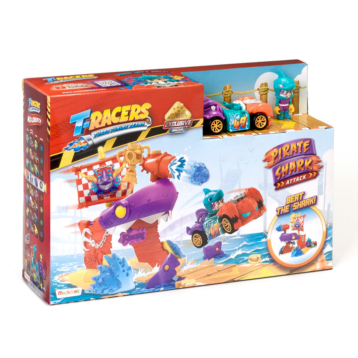 Vehicul exclusiv T-Racers Pirate Shark Playset