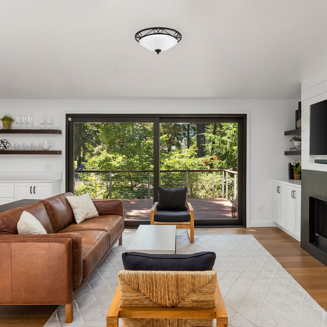 Lampa sufitowa Athen ceilingD37 E27 2x60W negru mat