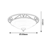 Lampa sufitowa Athen ceilingD37 E27 2x60W negru mat