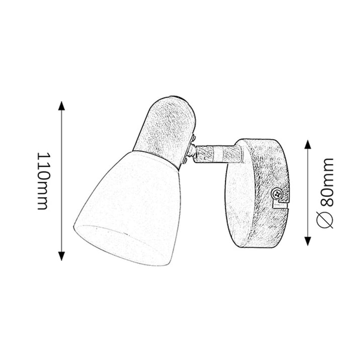 Lampa ścienna Soma spot E14 1x40W antic maro crem