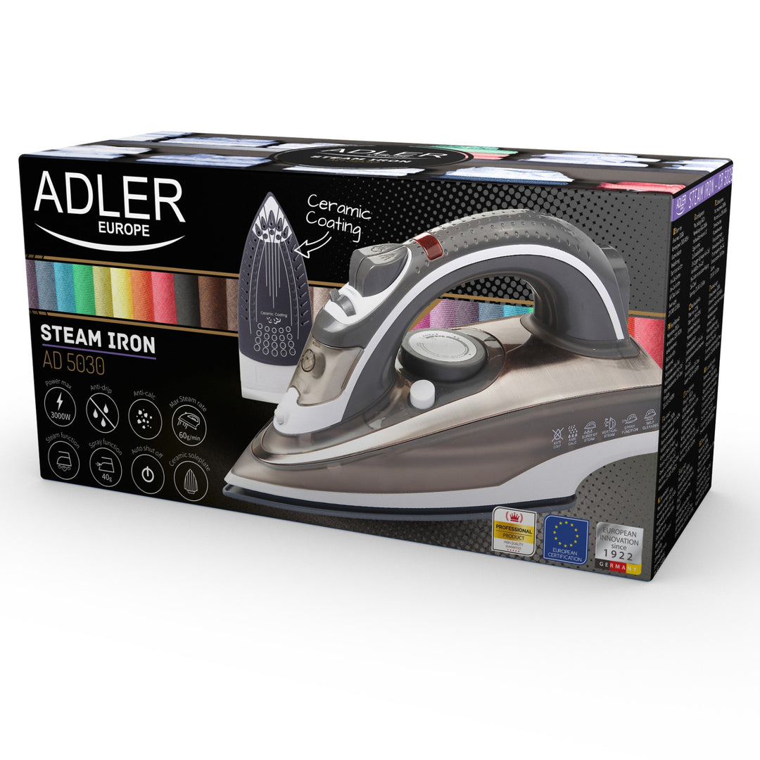 Adler AD 5030 Fier de călcat ceramic cu autocurățare 3000 W