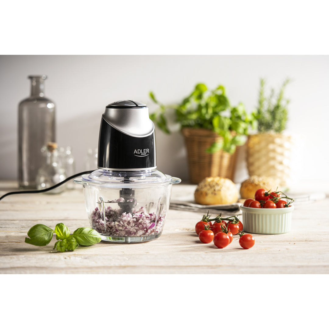 Tocator cu bol de sticlă Adler AD 4082 300W lame din oțel inoxidabil