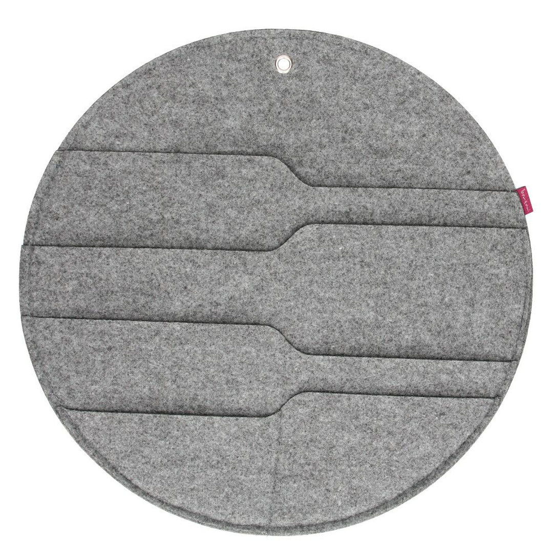 Bertoni organizator de perete din pâslă Circle XL diametru 45 cm - gri, 4 buzunare