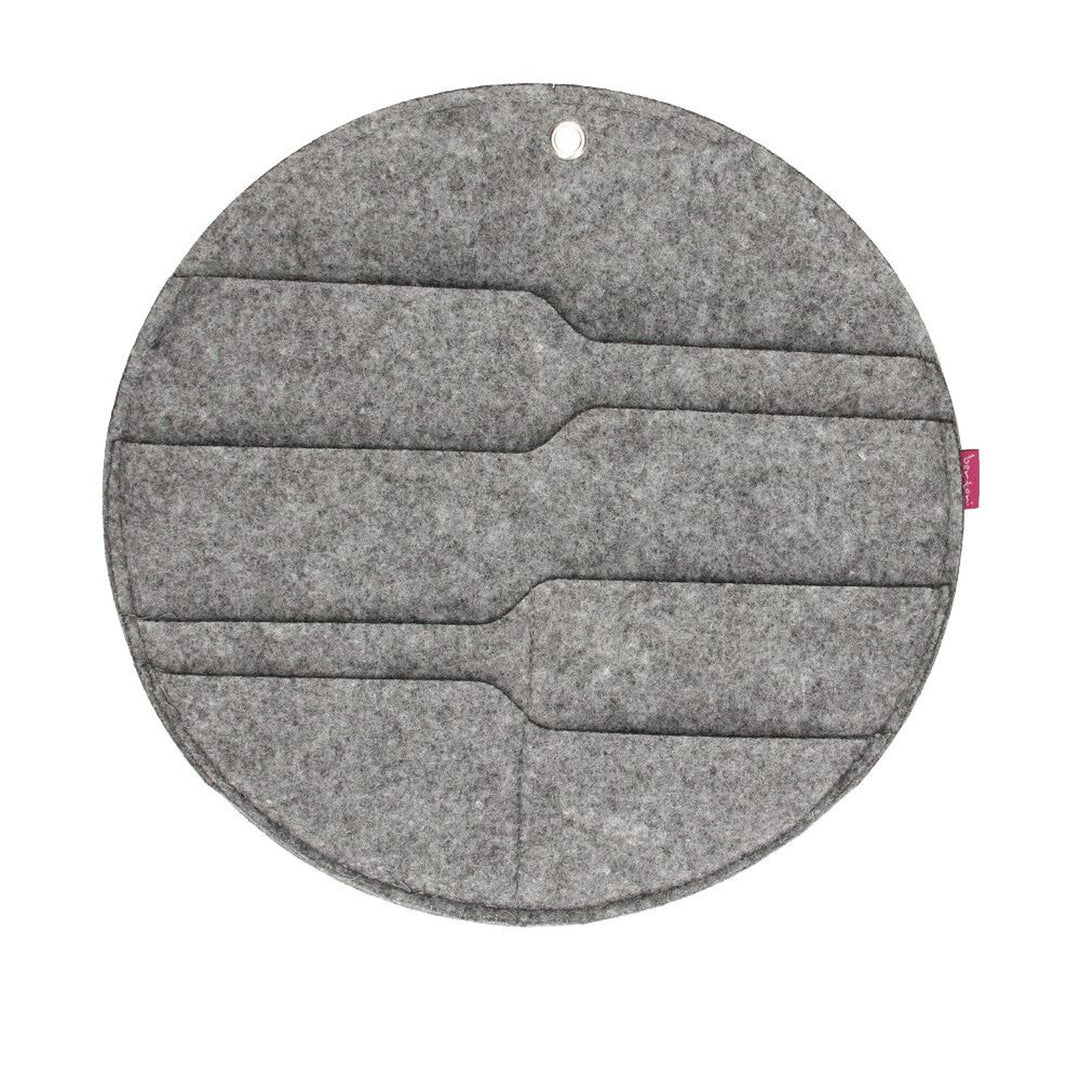 Bertoni organizator de perete din pâslă Cerc L diametru 35 cm - gri, 4 buzunare