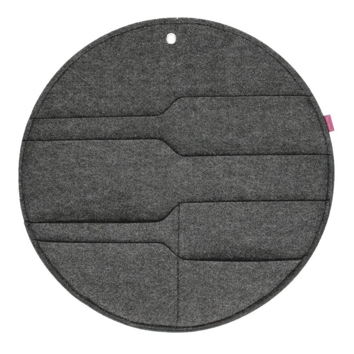 Bertoni organizator de perete din pâslă Circle XL diametru 45 cm - antracit, 4 buzunare