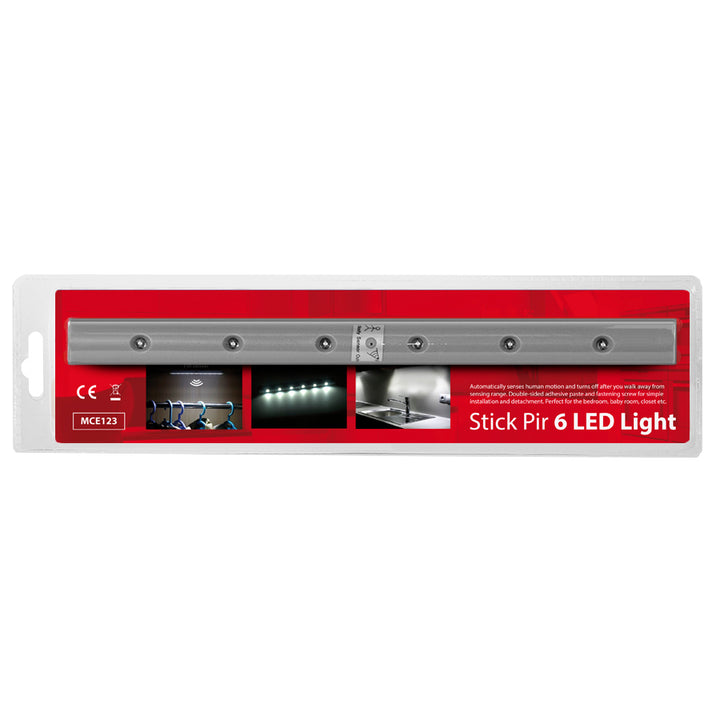 2x Lampă Maclean 6 leduri cu detector de mișcare + baterii AAA