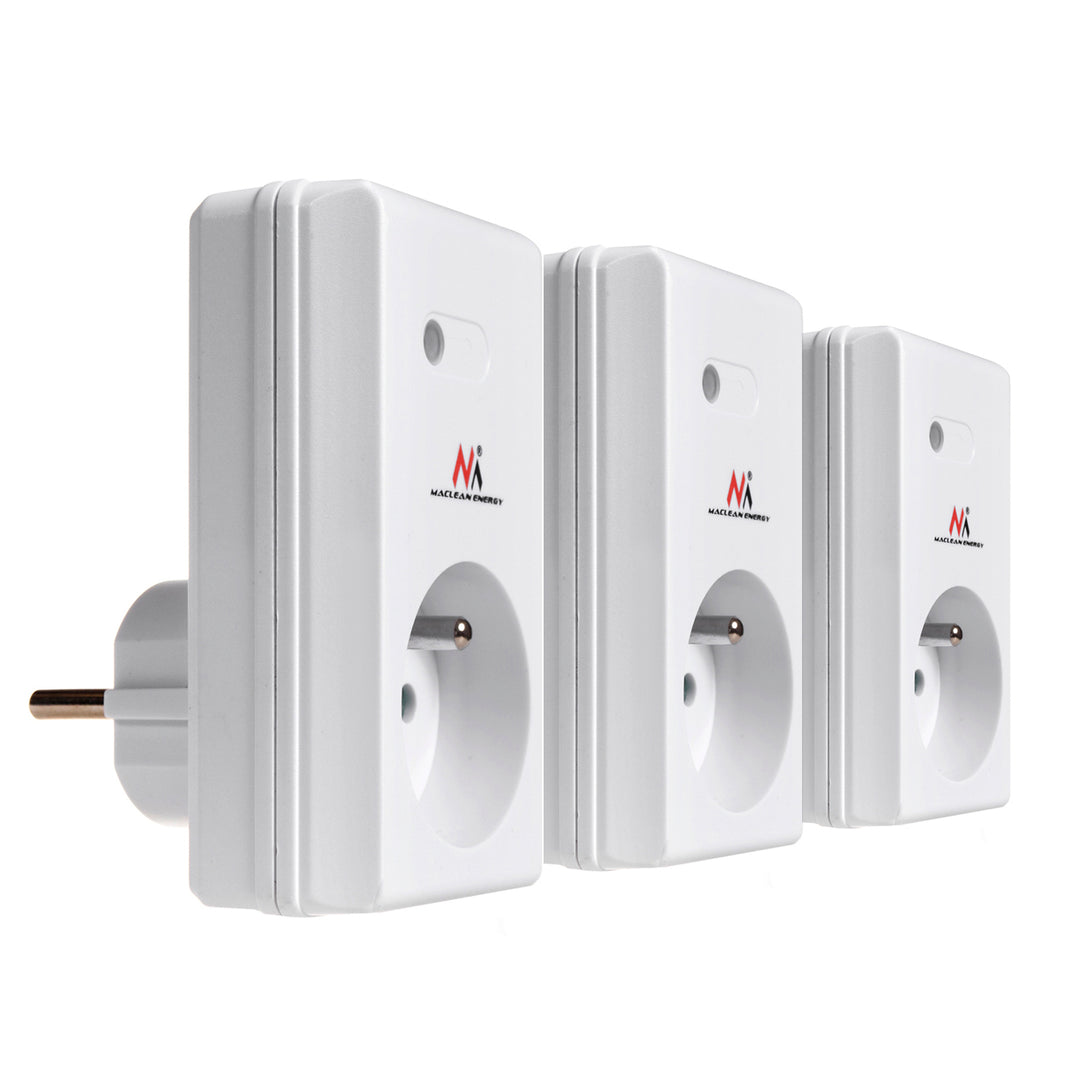 Priză fără fir MCE153 3 buc. 3600W + 2 telecomenzi + baterii pentru telecomenzi