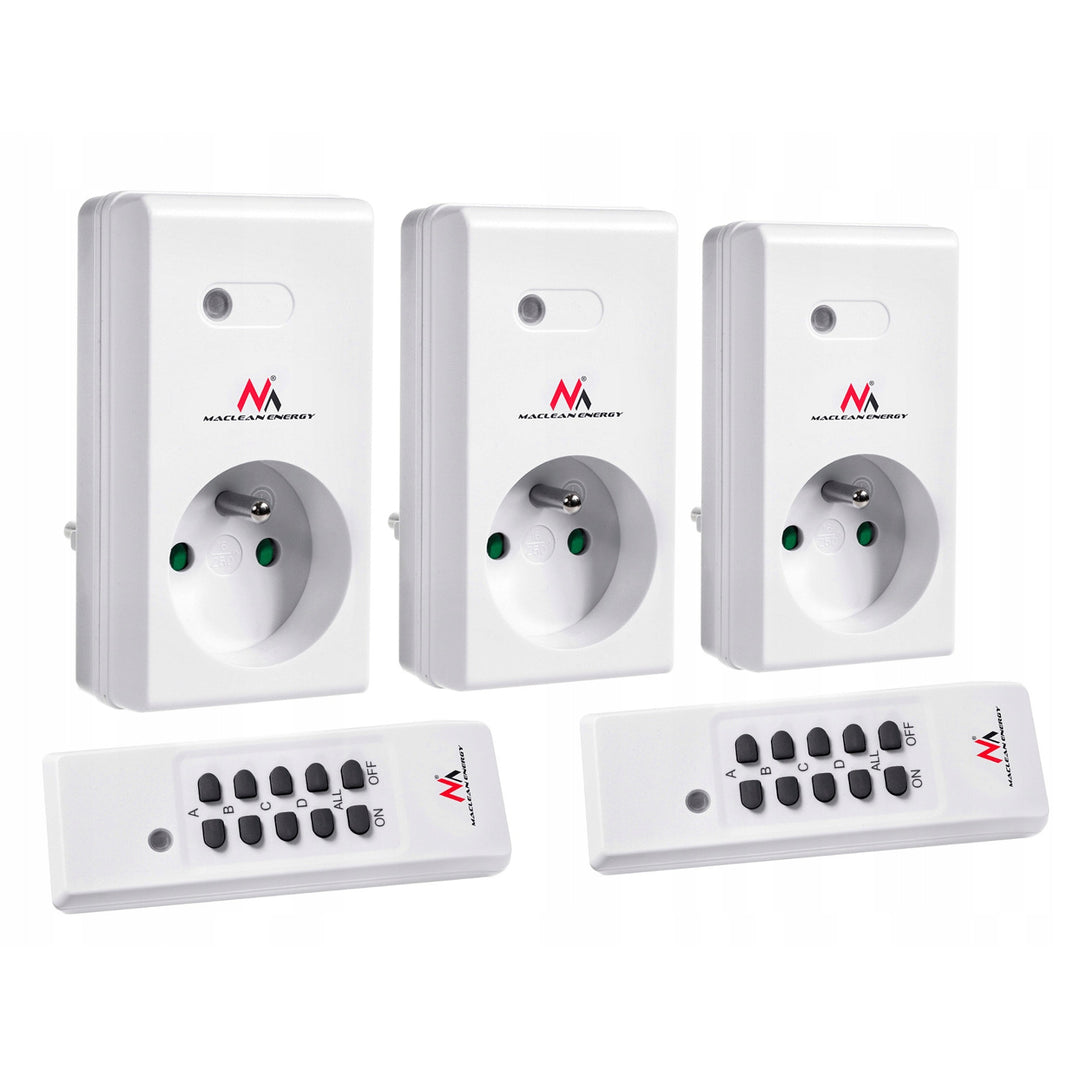 Priză fără fir MCE153 3 buc. 3600W + 2 telecomenzi + baterii pentru telecomenzi