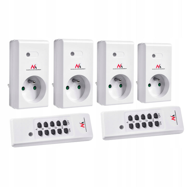 Mufe fără fir MCE153 4 buc. 3600W + 2 telecomenzi + baterii pentru telecomenzi