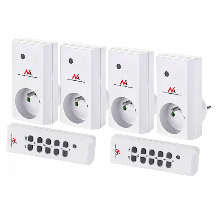 Mufe fără fir MCE153 4 buc. 3600W + 2 telecomenzi + baterii pentru telecomenzi