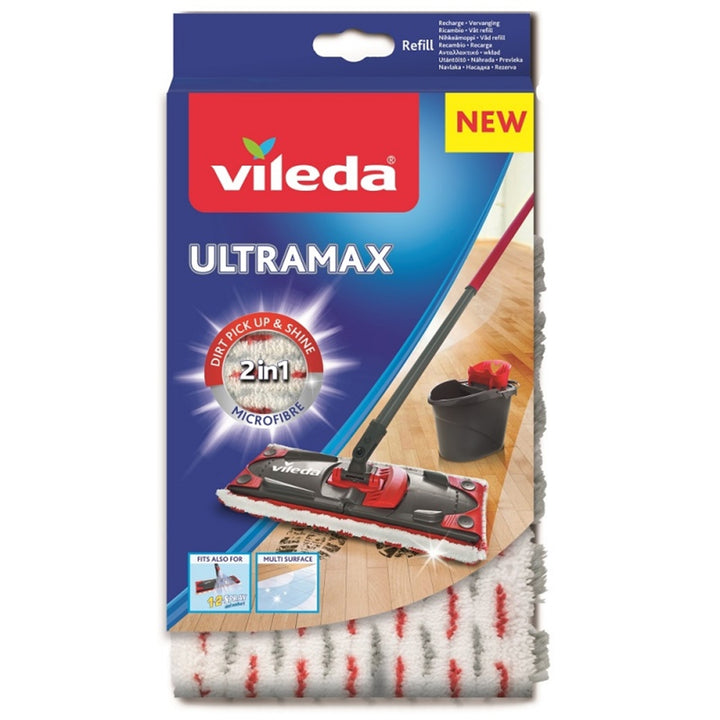 Vileda Ultramax mop cu mâner + o rezervă suplimentară de mop