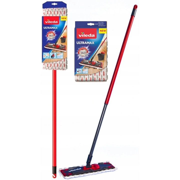 Vileda Ultramax mop cu mâner + o rezervă suplimentară de mop