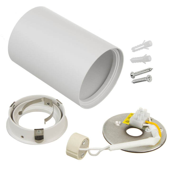 Maclean Plafond rotund alb MCE422 + bec LED GU10 5W 4000K