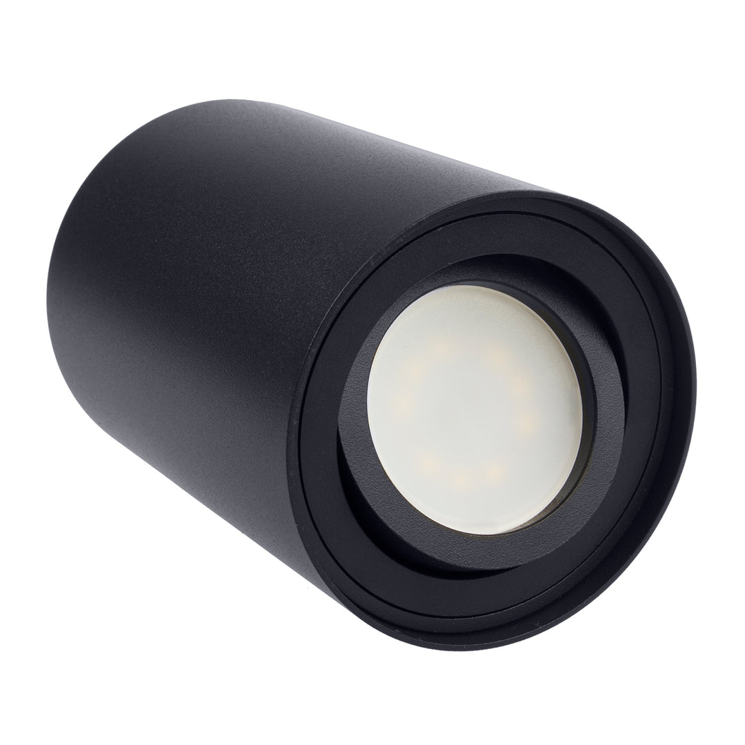 Maclean Round Plafond negru MCE422 B + bec LED GU10 5W 4000K
