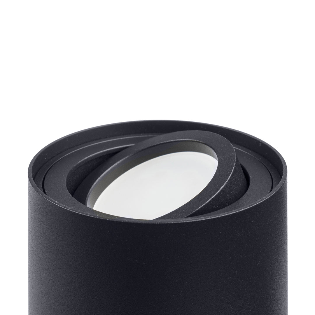 Maclean Round Plafond negru MCE422 B + bec LED GU10 5W 4000K
