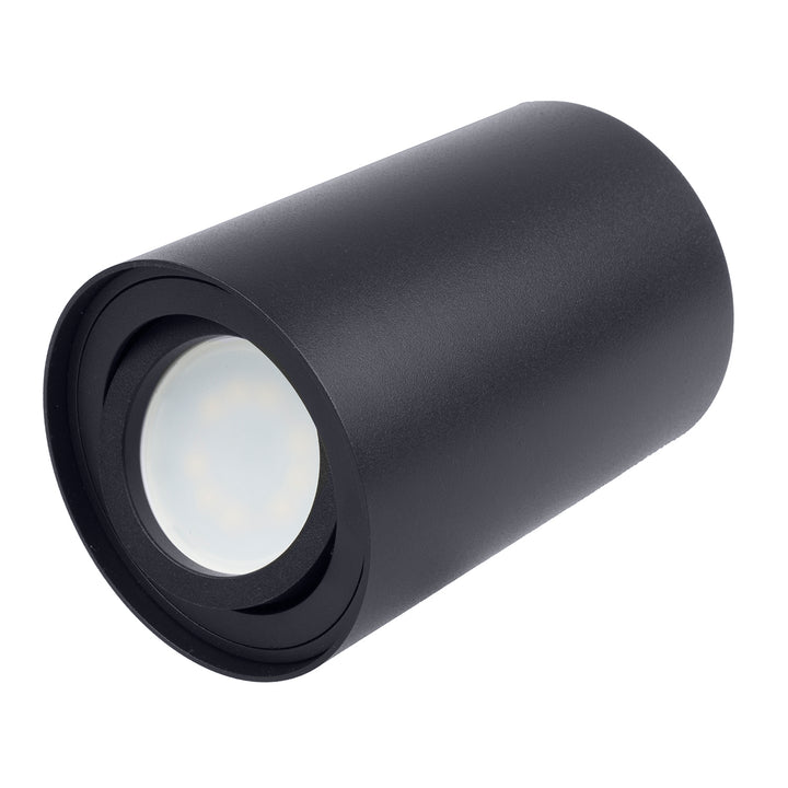 Maclean Round Plafond negru MCE422 B + bec LED GU10 5W 4000K