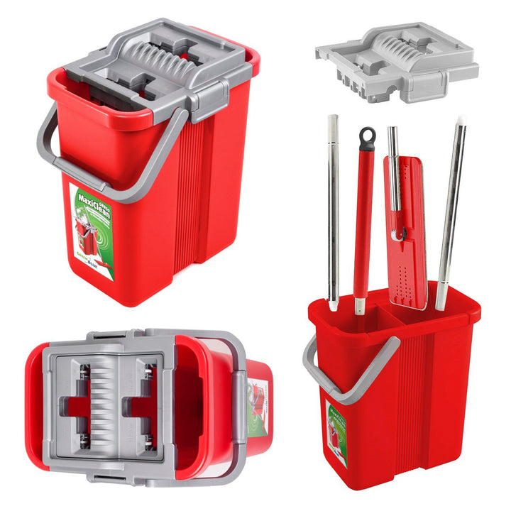 Găleată automată pentru mopuri plate+3 inserții din microfibre