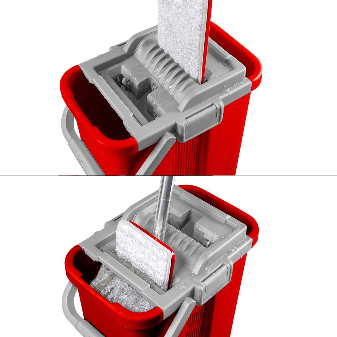Găleată automată pentru mopuri plate+3 inserții din microfibre