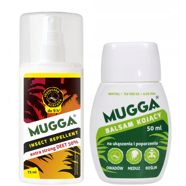 Mugga Strong 50% Deet pentru țânțari căpușe + Mugga Balm
