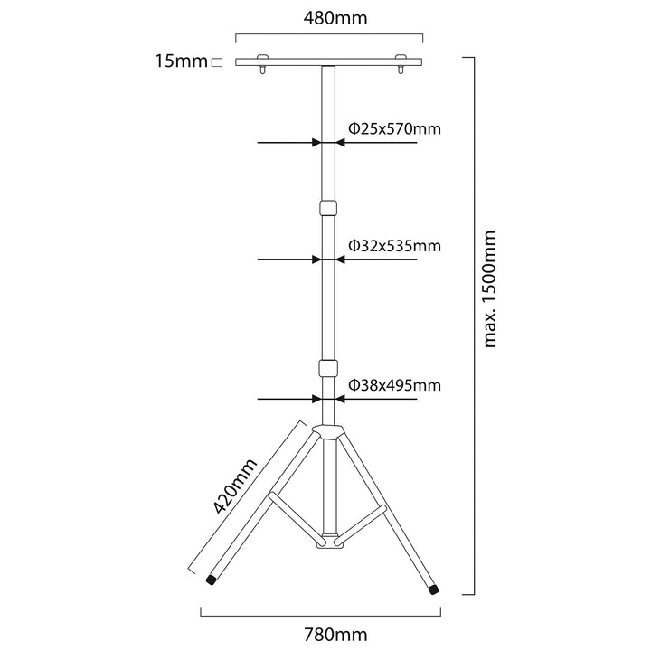 2× halogen alb neutru 4000 lm 50 W + trepied + cablu de 5 m.