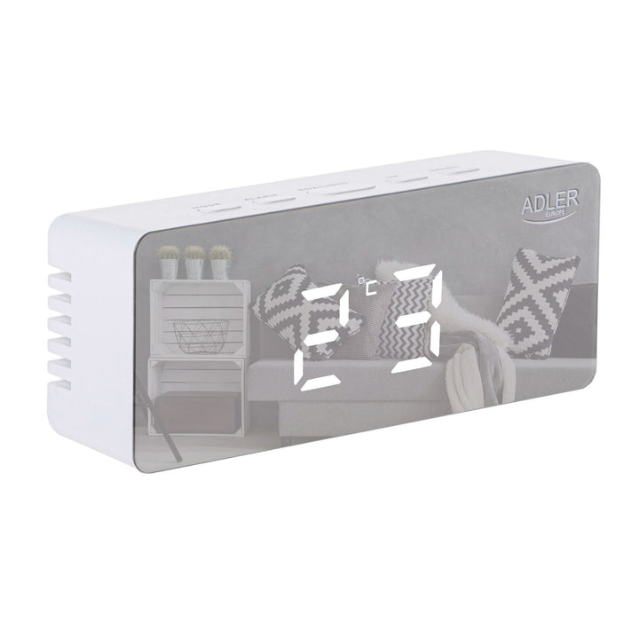 Ceas cu alarmă cu afișaj LED și termometru Adler AD 1189 W