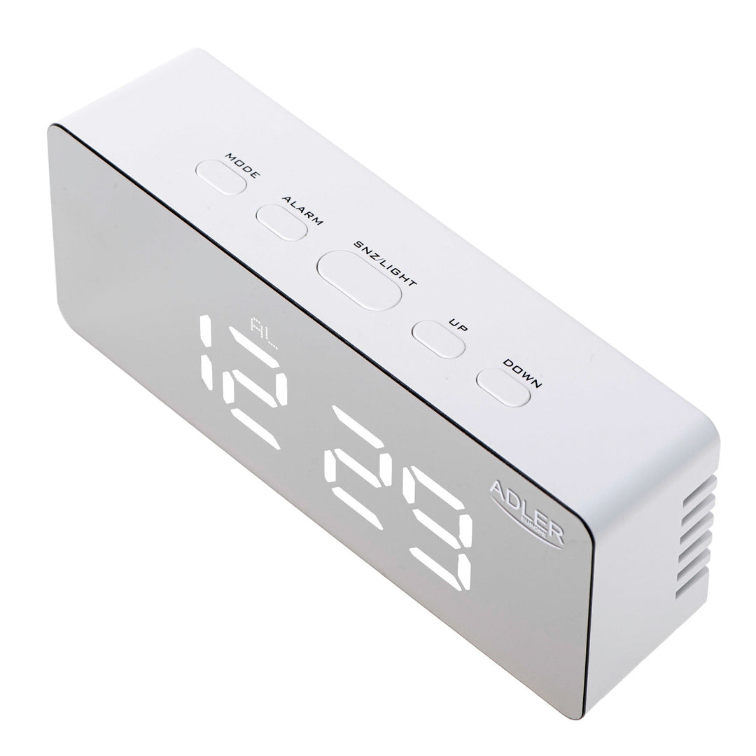 Ceas cu alarmă cu afișaj LED și termometru Adler AD 1189 W