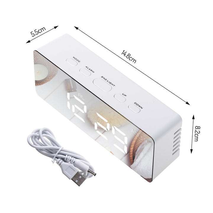 Ceas cu alarmă cu afișaj LED și termometru Adler AD 1189 W
