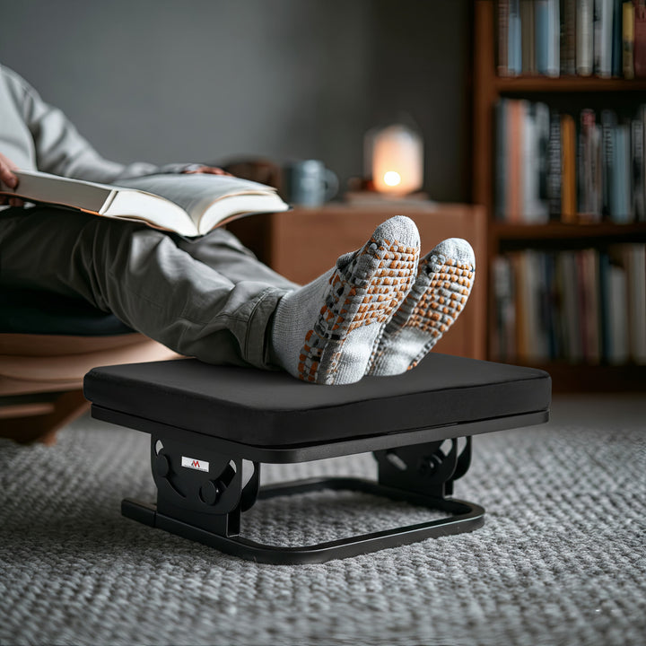Maclean suport ergonomic pentru picioare, suport pentru picioare, unghi reglabil continuu, pernă detașabilă, MC-460