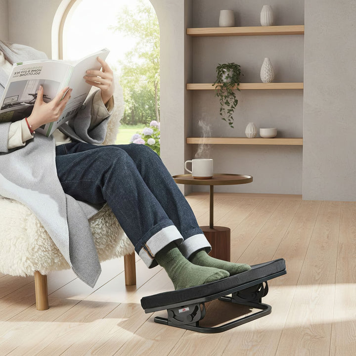Maclean suport ergonomic pentru picioare, suport pentru picioare, unghi reglabil continuu, pernă detașabilă, MC-460