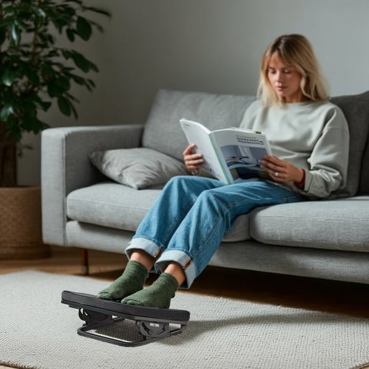 Maclean suport ergonomic pentru picioare, suport pentru picioare, unghi reglabil continuu, pernă detașabilă, MC-460