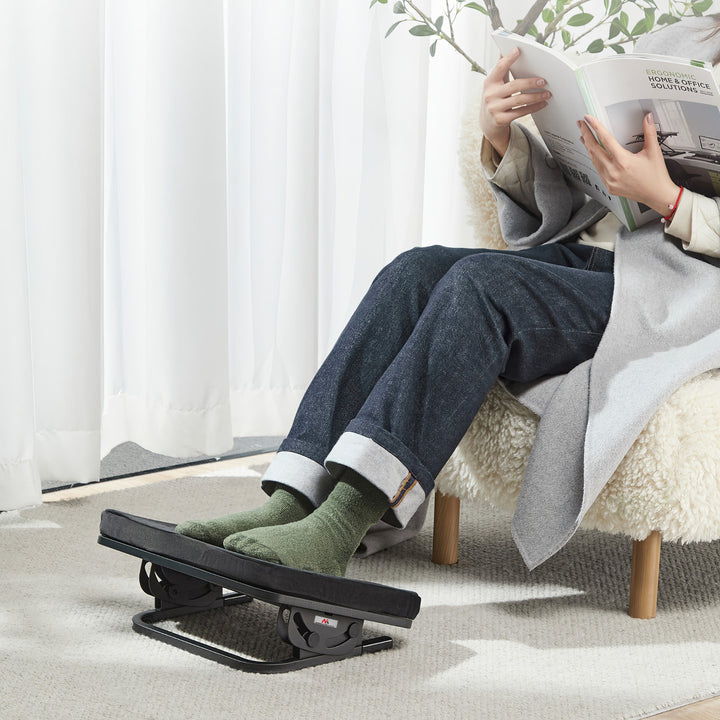 Maclean suport ergonomic pentru picioare, suport pentru picioare, unghi reglabil continuu, pernă detașabilă, MC-460