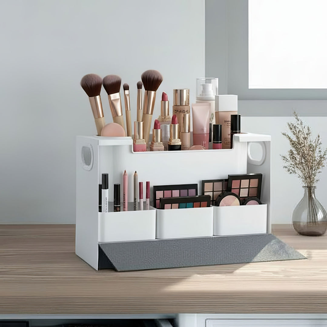 Organizator pentru cosmetice Maclean MC-479, 36.7 x 15 x 22 cm, alb