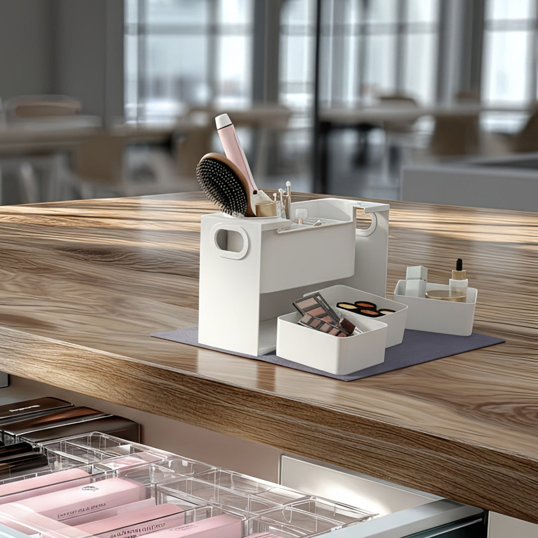 Organizator pentru cosmetice Maclean MC-479, 36.7 x 15 x 22 cm, alb