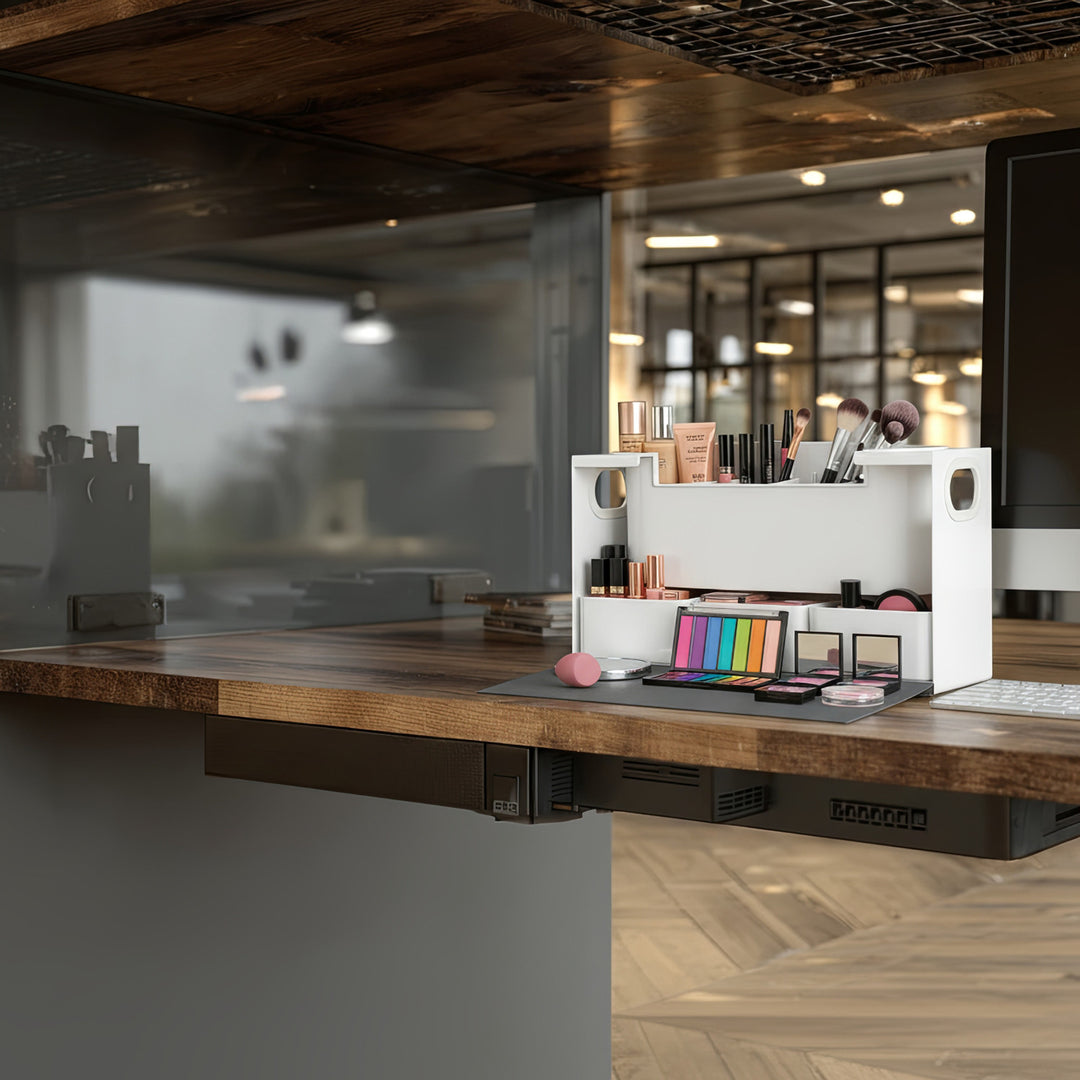 Organizator pentru cosmetice Maclean MC-479, 36.7 x 15 x 22 cm, alb