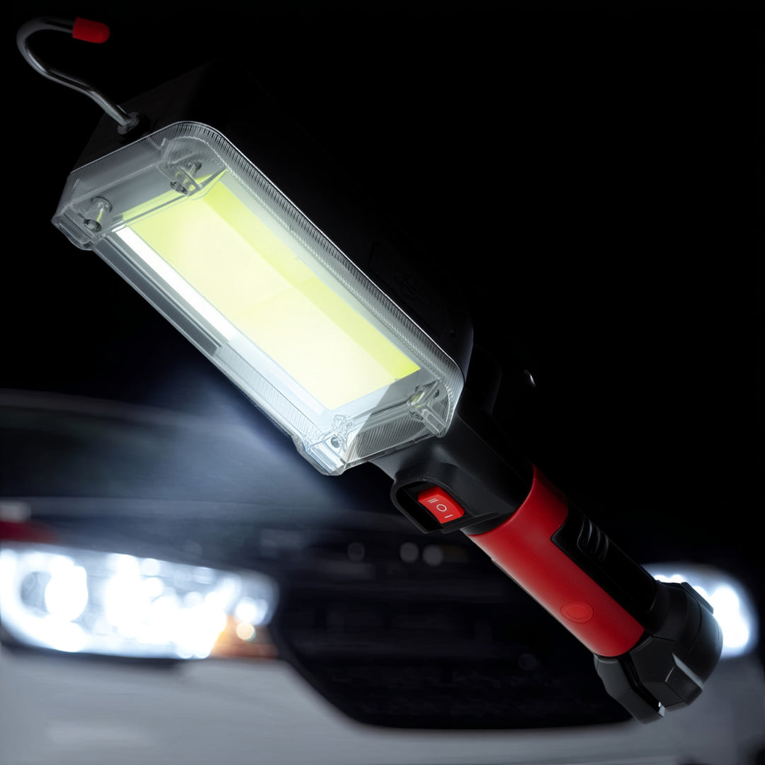 Lampa pentru atelier magnetica Maclean MCE307, COB, 2x1200mAh, rosu