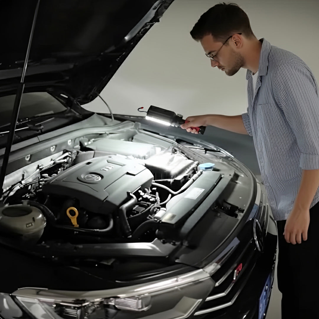 Lampa pentru atelier magnetica Maclean MCE307, COB, 2x1200mAh, rosu