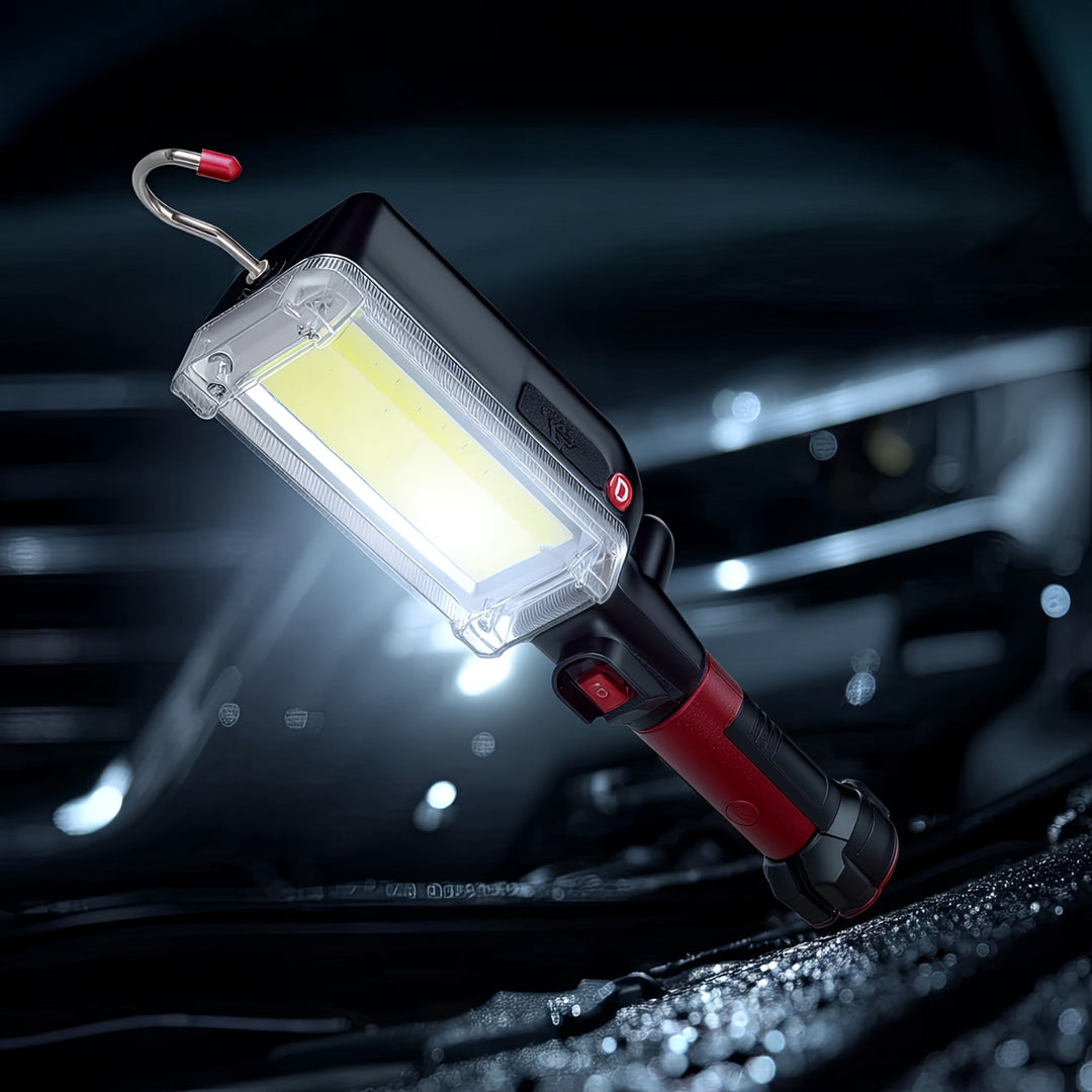 Lampa pentru atelier magnetica Maclean MCE307, COB, 2x1200mAh, rosu