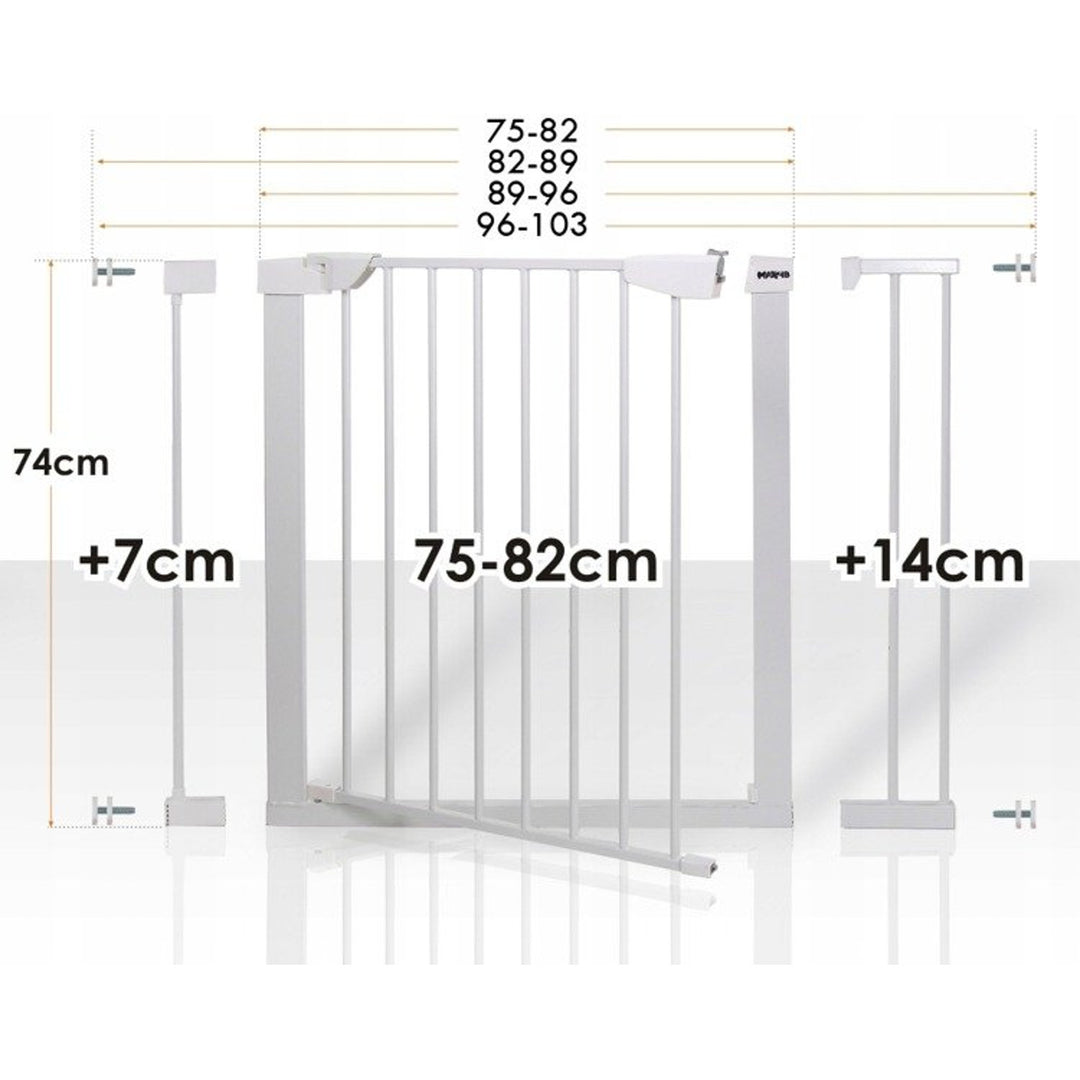Poarta de siguranță pentru uși, scări 75-103cm HanksKids
