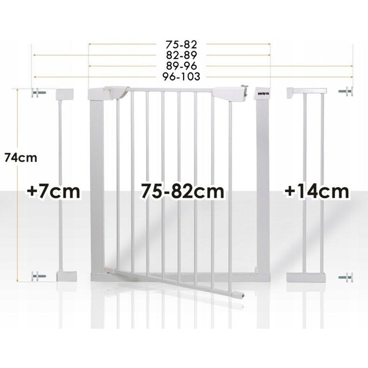 Poarta de siguranță pentru uși, scări 75-103cm HanksKids