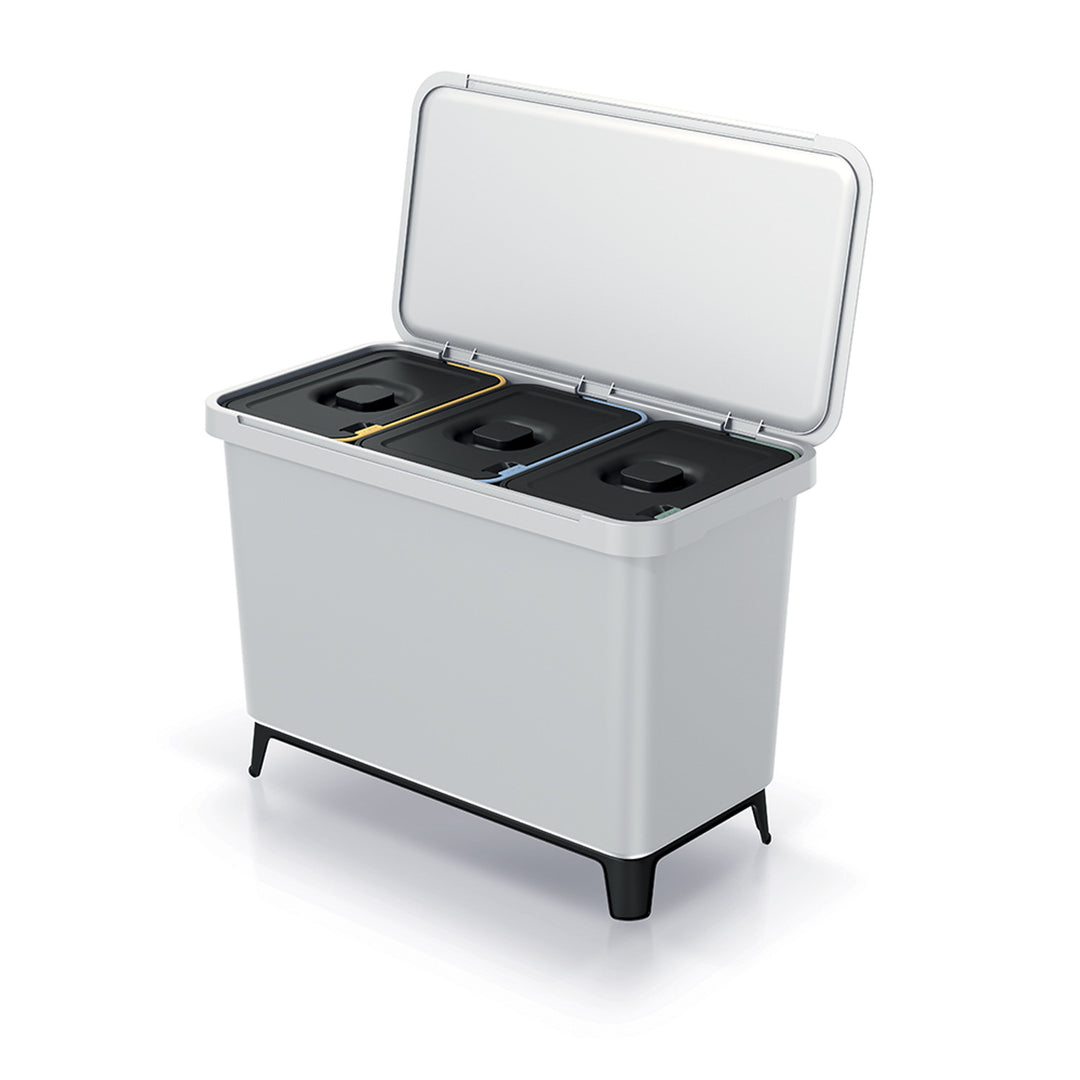 Coș de reciclare Keden SYSTEMA - 3x10 gri cenușă