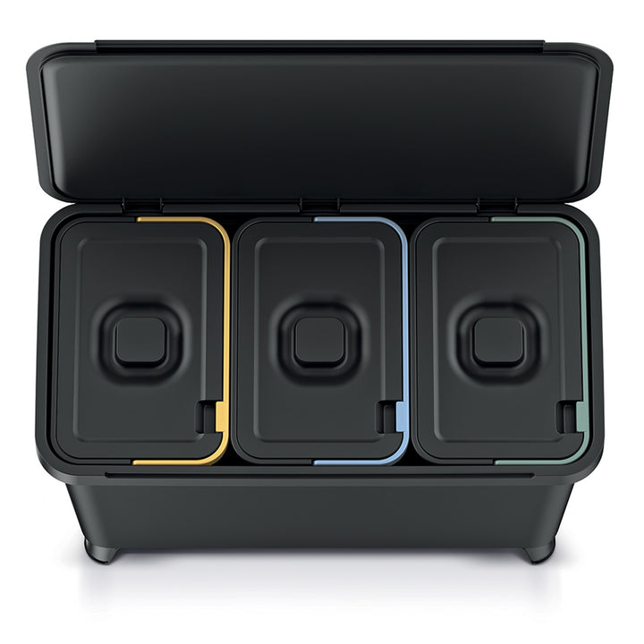 Coș de gunoi Keden SYSTEMA - 3x10l negru reciclare