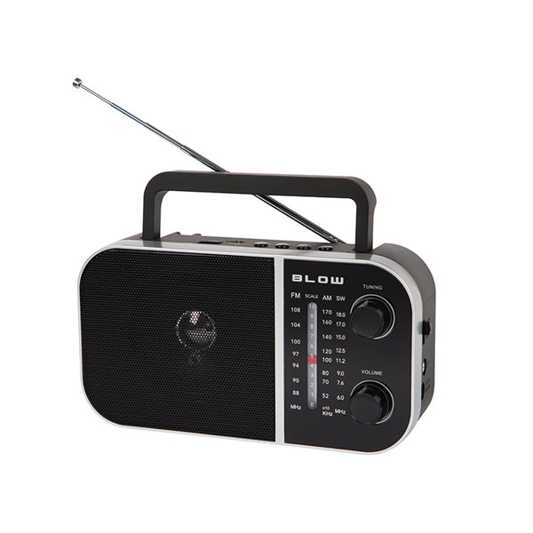 Radio analogic portabil AM/FM RA6 alimentat de la baterie și de la rețea Blow