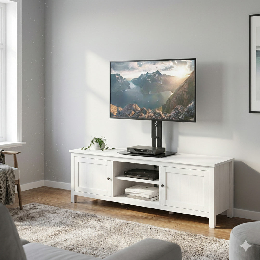 Suport de perete pentru televizor cu raft Maclean, max. 20 kg, max. VESA 200x200, pentru televizoare de 15-42", MC-451