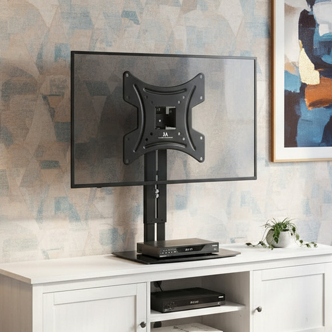 Suport de perete pentru televizor cu raft Maclean, max. 20 kg, max. VESA 200x200, pentru televizoare de 15-42", MC-451
