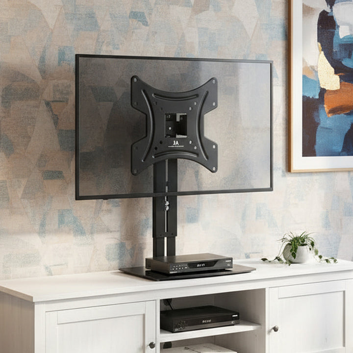 Suport de perete pentru televizor cu raft Maclean, max. 20 kg, max. VESA 200x200, pentru televizoare de 15-42", MC-451