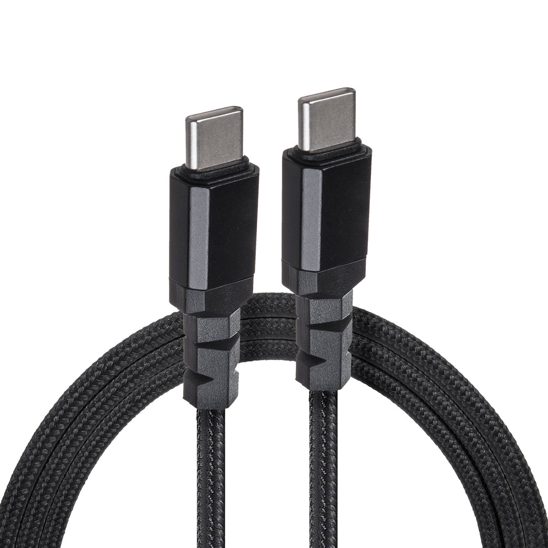 Cablu 2 x USB-C 15W Maclean, suportă QC 3.0, transfer de date, 3A, , negru, lungime 2m, MCE494