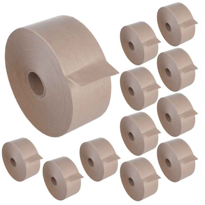 12x 70mmx150m bandă de hârtie armată activată cu apă Verde-albastru GB8150