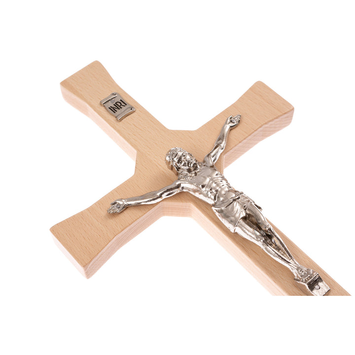 Agățat cruce clasică cu o cruce naturală cu o cruce cu dungi 42x18x1.8cm