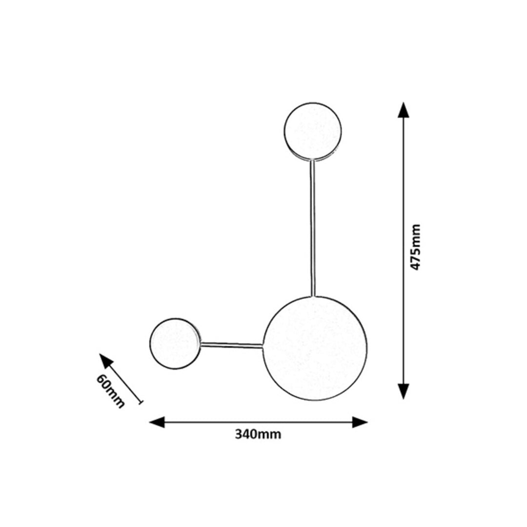 Aplică Amadeo LED 7W negru 6258 cu o temperatură de culoare de 4000 K